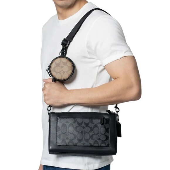 Coach C5598 3 In 1 Holden Crossbody In Signature Canvas With Coin Case NWT $430 - Picture 6 of 11